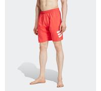 adidas 8-Inch 3 Stripes Badehose rot/weiß - S