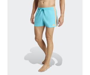 Badeshorts ADIDAS PERFORMANCE "3S BLD SH 3IN", Herren, Gr. 3XL, N-Gr, blau (lucid cyan, lucid orange), Gewirkt, Obermaterial: 100% Polyester, Badehosen Badeshorts (46558502-XXXL) lucid cyan, lucid ora