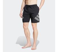 adidas Herren Big Bars Badeshorts, 20,3 cm, Größe M, Schwarz/Weiß
