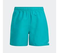 Badeshorts ADIDAS PERFORMANCE "SOLID SHORTS BY", Kinder, Gr. 164, N-Gr, pure teal, weiß, Web, Obermaterial: 100% Polyester, Badehosen Badeshorts (54053668-164) pure teal, weiß