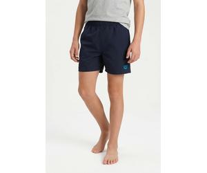 Badeshorts ARENA "BOYS' BEACH BOXER SOLID R", Jungen, Gr. 128 (122), N-Gr, blau (navy, turquoise), Obermaterial: 100% Polyester, Badehosen Badeshorts, mit Seitentaschen, mit innenliegendem Kordelzug, 
