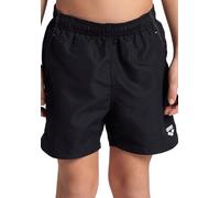 Badeshorts ARENA "BOYS' BEACH BOXER SOLID R", Kinder, Gr. 140, N-Gr, schwarz-weiß (schwarz, weiß), Obermaterial: 100% Polyester, Badehosen Badeshorts (47221750-140) schwarz, weiß