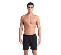 Badeshorts ARENA "FUNDAMENTALS ARENA LOGO BOXER R", Herren, Gr. 3XL, N-Gr, schwarz-weiß (schwarz, weiß), Obermaterial: 100% Polyester, Badehosen Badeshorts (84821664-XXXL) schwarz, weiß