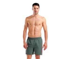 Badeshorts ARENA "FUNDAMENTALS ARENA LOGO BOXER R", Herren, Gr. M, N-Gr, grün (sage, rot), Obermaterial: 100% Polyester, Badehosen Badeshorts (28305405-M) sage, rot