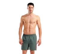 Badeshorts ARENA "FUNDAMENTALS ARENA LOGO BOXER R", Herren, Gr. M, N-Gr, sage, rot, Obermaterial: 100% Polyester, Badehosen Badeshorts (28305405-M) sage, rot