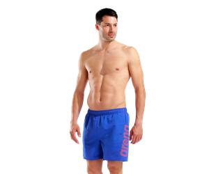 Badeshorts ARENA "FUNDAMENTALS ARENA LOGO BOXER R", Herren, Gr. XXL, N-Gr, neon blau, team orange, Obermaterial: 100% Polyester, Badehosen Badeshorts (81136602-XXL) neon blau, team orange