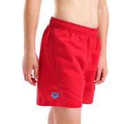 Badeshorts ARENA "FUNDAMENTALS ARENA LOGO JR BOXER R", Jungen, Gr. 140 (134), N-Gr, rot (rot, turquoise), Obermaterial: 100% Polyester, Badehosen Badeshorts, für Kinder, mit Seitentaschen, mit Mesh-In