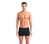 Badeshorts ARENA "M ARENA GRAPHIC SWIM SHORT", Herren, Gr. 5, N-Gr, schwarz (schwarz, turquoise), Obermaterial: 100% Polyester, Badehosen Badeshorts, sportliche Schnittform, mit innenliegendem Kordelz