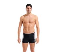 Badeshorts ARENA "MEN'S SWIM SHORT GRAPHIC", Herren, Gr. 8, N-Gr, schwarz, weiß, Obermaterial: 80% Polyamid, 20% Elasthan, Badehosen Badeshorts, mit Stretchmaterial, chlor- und salzwasserbeständig (66