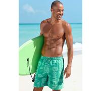 Badeshorts BENCH., Damen, Gr. XXL (58/60), Lang, grün (grün (langgröße)), Microfaser, Polyester, bedruckt, Badehosen Badeshorts, kurze oder lange Form (806165-XXL) grün (langgröße)