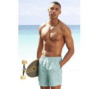 Badeshorts BENCH., Herren, Gr. M (50), N-Gr, grün (mint), Microfaser, Microfaser, Polyester, kontrastfarbene Details, Badehosen Badeshorts, in modischen Pastellfarben (50961501-M) mint