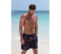 Badeshorts BENCH., Damen, Gr. S (46/48), Lang, schwarz (schwarz (langgröße)), Microfaser, Polyester, bedruckt, Badehosen Badeshorts, kurze oder lange Form (669324-S) schwarz (langgröße)