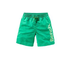 Badeshorts BENCH., Jungen, Gr. 110/116, N-Gr, grün, Microfaser, Polyester, unifarben, Badehosen Badeshorts, mit trendigem Logoschriftzug (200333-110) grün