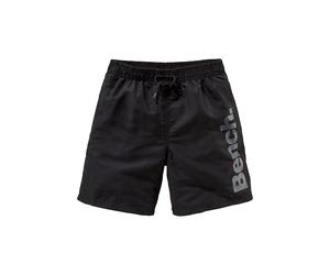 Badeshorts BENCH., Jungen, Gr. 158/164, N-Gr, schwarz, Microfaser, Polyester, unifarben, Badehosen Badeshorts, mit trendigem Logoschriftzug (547512-158)