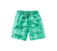 Badeshorts BENCH., Jungen, Gr. 170/176, N-Gr, grün, Microfaser, Polyester, unifarben, Badehosen Badeshorts, mit allover Logodruck (877375-170) grün