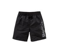 Badeshorts BENCH., Jungen, Gr. 170/176, N-Gr, schwarz, Microfaser, Polyester, unifarben, Badehosen Badeshorts, mit trendigem Logoschriftzug (547512-170) schwarz