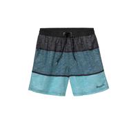 Badeshorts BENCH. "Mac Kids", Jungen, Gr. 122/128, N-Gr, schwarz (schwarz, blau), Microfaser, Polyester, Badehosen Badeshorts, mit Melangeoptik, Topseller (898243-122)