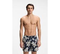 Badeshorts BOSS "Discus", Herren, Gr. L, N-Gr, blau (navy 414), Microfaser, Obermaterial: 100% Polyester, unifarben, Badehosen Badeshorts, schnelltrocknend, moderner Allover-Print (32535357-L) navy 41