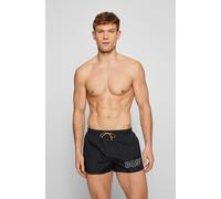 Badeshorts BOSS "Mooneye 1022926", Damen, Gr. XL, N-Gr, schwarz, Microfaser, Polyamid, unifarben, Basic, Badehosen Badeshorts, mit elastischem Bund (40144726-XL) schwarz