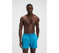 Badeshorts BOSS "Octopus", Herren, Gr. S (48), N-Gr, blau (turquoise, aqua 443), Web, Obermaterial: 100% Polyamid, Badehosen Badeshorts, Mit BOSS Logoschriftzug, elastischer Taillenbund mit Kordel (44
