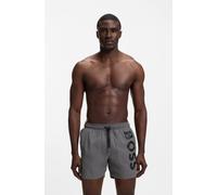 Badeshorts BOSS "Octopus", Herren, Gr. XL, N-Gr, dunkelgrau 025, Web, Obermaterial: 100% Polyamid, Badehosen Badeshorts, Mit BOSS Logoschriftzug, elastischer Taillenbund mit Kordel (31738569-XL) dunke