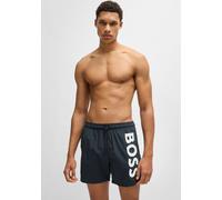 BOSS Schnell trocknende Badeshorts mit kontrastfarbenem Logo - Style Octopus, 50514502 Schwarz XL