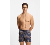 Badeshorts BOSS "Piranha", Herren, Gr. 4XL (60), N-Gr, braun (medium braun 210), Microfaser, Obermaterial: 100% Polyester, Badehosen Badeshorts, mit buntem Alloverdruck (32876667-4XL) medium braun 210