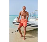 Badeshorts BRUNO BANANI, Herren, Gr. XXL, N-Gr, orange (orange bedruckt), Recycling-Polyester, bedruckt, Badehosen Badeshorts, mit floralem Design (12020007-XXL) orange bedruckt