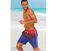 Badeshorts BUFFALO, Herren, Gr. S (46/48), N-Gr, bunt (rot, blau, bedruckt), Microfaser, Microfaser, Polyester, Farbverlauf, bedruckt, Badehosen Badeshorts, mit Farbverlauf (559593-S) rot, blau, bedru