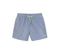 Badeshorts BUFFALO, Herren, Gr. XXL (58/60), N-Gr, blau (blau, weiß), Microfaser, Microfaser, Polyester, Recycling-Polyester, gestreift, Badehosen Badeshorts, in feinem Streifenlook (79085124-XXL) bla