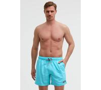 Badeshorts CAMP DAVID, Herren, Gr. M, Normalgrößen, blau (aqua), Polyamid, bedruckt, Badehosen Badeshorts, mit Einschubtaschen (28741928-M) aqua
