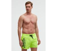 Badeshorts CAMP DAVID, Herren, Gr. S, Normalgrößen, gelb (neon lime), Polyamid, bedruckt, Badehosen Badeshorts, mit Einschubtaschen (69290536-S) neon lime