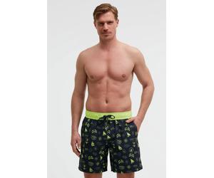 Badeshorts CAMP DAVID, Herren, Gr. XXL, Normalgrößen, bunt (blau), Polyamid, bedruckt, Badehosen Badeshorts, mit Einschubtaschen (84901111-XXL) blau