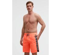 Badeshorts CAMP DAVID, Herren, Gr. XXL, Normalgrößen, neon flame, Polyamid, bedruckt, Badehosen Badeshorts, mit Innenhose (71131362-XXL) neon flame