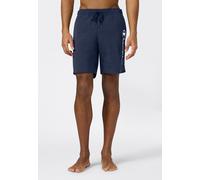 Badeshorts CHAMPION "7-inch Men's swim shorts", Herren, Gr. L, N-Gr, blau (nny), Web, Polyamid, unifarben, Badehosen Badeshorts, für sportliche Aktivitäten, mit Logostickerei, pflegeleicht (88029148-L