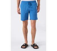 Badeshorts CHAMPION "Beachshort Standard Fit", Herren, Gr. S, N-Gr, blau (srs), Web, Polyamid, unifarben, Badehosen Badeshorts, mit Logostickerei, unifarben, pflegeleicht, schnell trocknend (96246347-