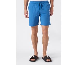 Badeshorts CHAMPION "Beachshort Standard Fit", Herren, Gr. S, N-Gr, blau (srs), Web, Polyamid, unifarben, Badehosen Badeshorts, sportliche Badeshorts, Standard Fit, schnell trocknend, pflegeleicht (96