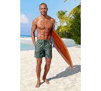 Badeshorts CHIEMSEE "Geraldo", Herren, Gr. L (52), N-Gr, grün (olive bedruckt), Microfaser, Microfaser, bedruckt, Badehosen Badeshorts, mit tropischen Muster (28441234-L) olive bedruckt