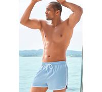 Badeshorts CHIEMSEE, Herren, Gr. L (52), N-Gr, blau, Polyester, unifarben mit Farbeinsatz, Badehosen Badeshorts, mit Kontrastpiping (81842924-L) blau