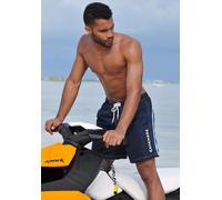 Badeshorts CHIEMSEE, Herren, Gr. XL (54/56), N-Gr, blau (marine), Microfaser, Polyester, unifarben, Badehosen Badeshorts, sportliche Bade-Shorts, elastischer Bund, mit Außenkordel (502944-XL) marine