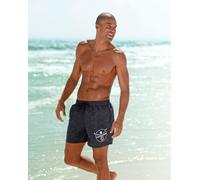 Badeshorts CHIEMSEE "Melange", Herren, Gr. M (50), N-Gr, schwarz, Microfaser, Polyester, meliert, Badehosen Badeshorts, mit Logodruck, seitliche Eingrifftaschen (651947-M) schwarz