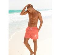 Badeshorts CHIEMSEE "Melange", Herren, Gr. S (46/48), N-Gr, orange, Microfaser, Polyester, meliert, Badehosen Badeshorts, mit Logodruck, seitliche Eingrifftaschen (622460-S) orange