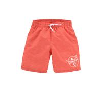 Badeshorts CHIEMSEE "Melange Kids", Jungen, Gr. 170/176, N-Gr, orange, Polyester, Melange-Effekt, Badehosen Badeshorts, mit Logoprint (44926206-170) orange