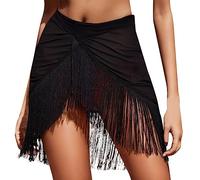 Badeshorts Damen Baderock mit Innenslip High Waist Badehose Plissierte Tunnelzug Bikinirock Schwimmhose Bikinihose Badekleid Bademode Strand Rock Sportrock Badebekleidung