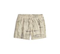 Badeshorts G-STAR "Dirik AO Badeshorts", Herren, Gr. M, Normalgrößen, cream boat blauprint, Obermaterial: 100% Polyester, Badehosen Badeshorts (64030744-M) cream boat blauprint