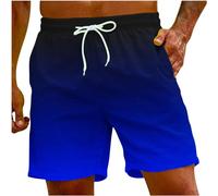 Badeshorts Herren Badehose Männer Schnelltrocknend Schwimmhose Boardshorts Herren Schwimmshort Herren Farbverlauf Kurze Hosen Men Lässig Strandhose Shorts mit Verstellbarem Tunnelzug