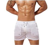 Badeshorts Herren,Einfarbiges Elastische Taille Kordelzug Kurze Hosen Mit 2 Taschen Atmungsaktiv Strandhose Basic Bermuda Shorts Sports Shorts Swimming Shorts Jogginghose Kurz