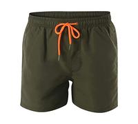 Badeshorts Herren,Einfarbiges Elastische Taille Tunnelzug Kurze Hosen Mit Taschen Schnelltrocknend Strandhose Basic Bermuda Shorts Jogginghose Kurz Swimming Shorts Hawaii Hose