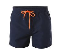 Badeshorts Herren,Einfarbiges Elastische Taille Tunnelzug Kurze Hosen Mit Taschen Schnelltrocknend Strandhose Basic Bermuda Shorts Jogginghose Kurz Swimming Shorts Hawaii Hose