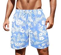 Badeshorts Herren Kurz Schnelltrocknende Badeshorts Mit Mesh-Innenslip & Taschen Männer Freizeit Surf Shorts Badehose Herren